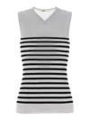 Khaite Striped Sleeveless Top