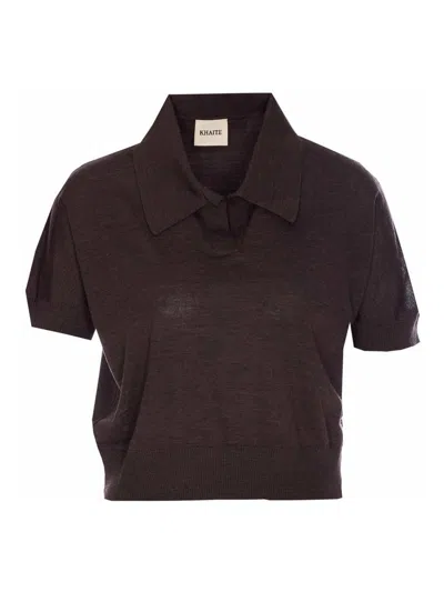 Khaite Morgane Top In Brown