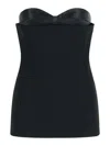 Khaite Sleeveless Top With Glossy Satin Bustier Lining