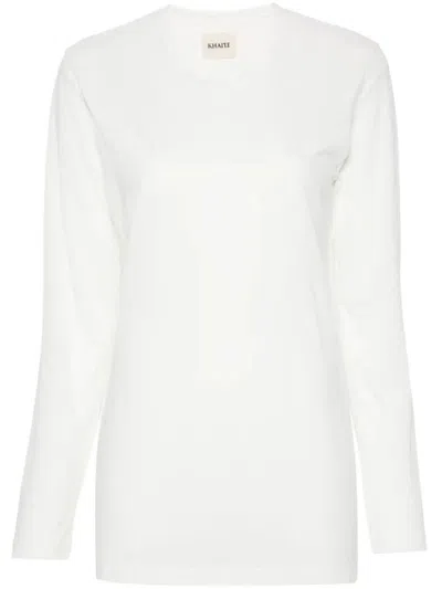 Khaite The Morton Jerseyoberteil In White