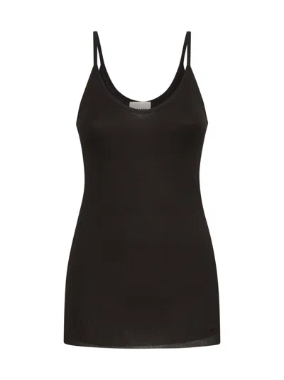 Khaite Selee Ribbed-knit Tank In Black