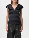 Khaite Ami Draped Silk-gazar Top In Schwarz