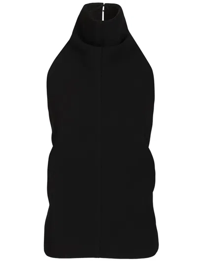 Khaite Top Rone A Collo Alto In Black