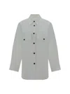 Khaite Womens White Mahmet Relaxed-fit Denim Shirt In White