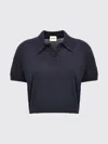 Khaite Morgane Short-sleeved Polo T-shirt In Blue