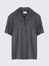 Khaite Womens Storm Riordan Camp-collar Stretch-wool And Cashmere Shirt In Gray