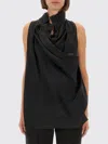 Khaite Black Solid Mock Collar Top In Gray