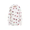 Khaite Argo Raspberry-print Shirt In White