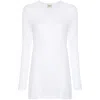 Khaite Long-sleeved Knitted T-shirt In White