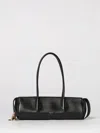 Khaite Donna Tubular Leather Shoulder Bag In Black