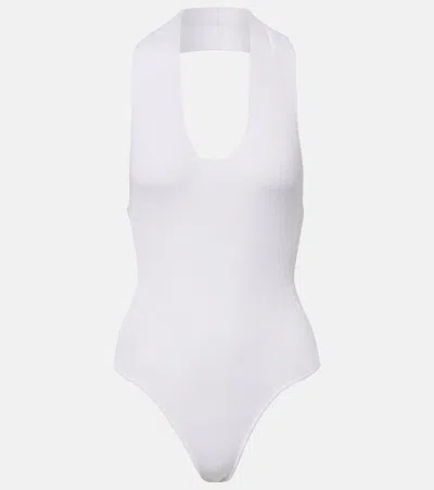 Khaite Toto Halterneck Bodysuit In White