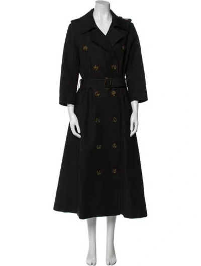 Pre-owned Khaite Trench Coat In Black