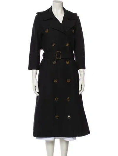 Pre-owned Khaite Trench Coat In Black
