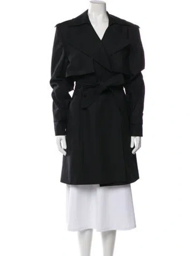 Pre-owned Khaite Trench Coat In Black