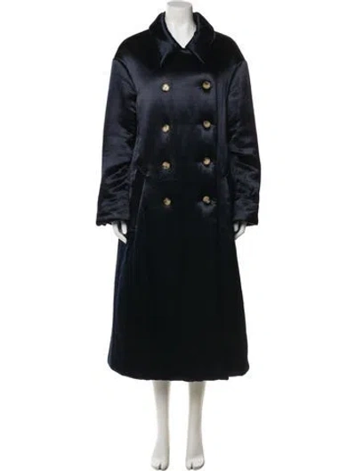 Pre-owned Khaite Trench Coat In Blue