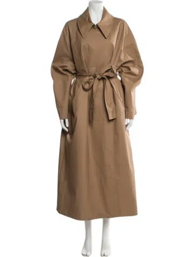 Pre-owned Khaite Trench Coat In Brown