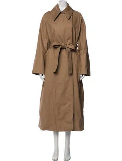 Pre-owned Khaite Trench Coat In Brown