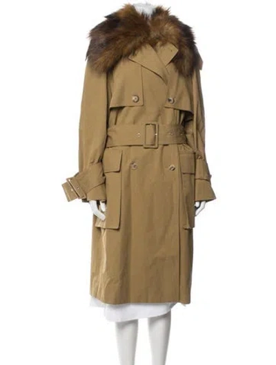 Pre-owned Khaite Trench Coat In Brown
