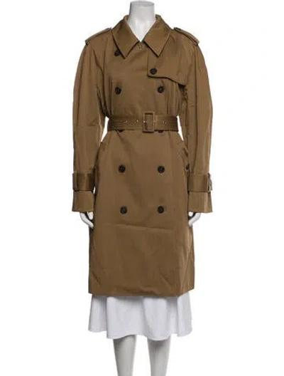 Pre-owned Khaite Trench Coat In Brown