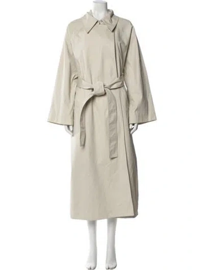 Pre-owned Khaite Trench Coat In Green