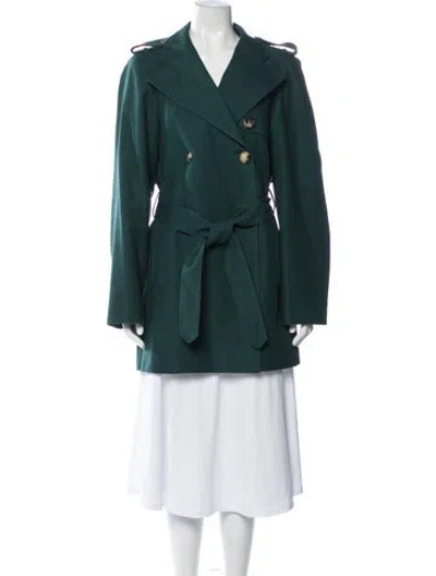 Pre-owned Khaite Trench Coat In Green