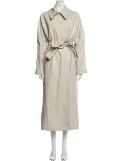 Pre-owned Khaite Trench Coat In Neutral
