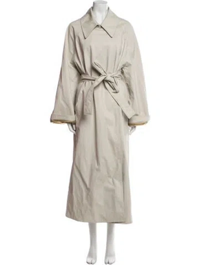 Pre-owned Khaite Trench Coat In Neutral