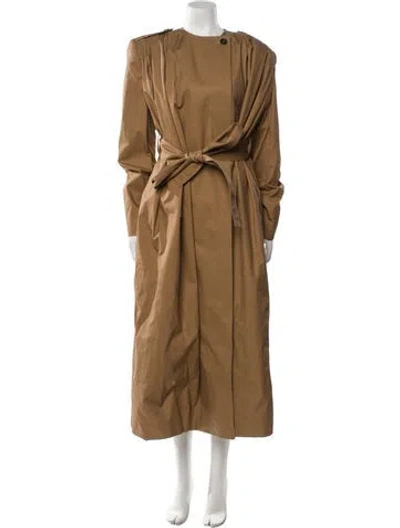 Pre-owned Khaite Trench Coat W/ Tags In Brown