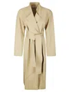 Khaite Trench Lagden With Raglan Sleeves In Multi