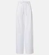 Khaite Weite Hose Trenton Aus Baumwollpopeline In Weiss