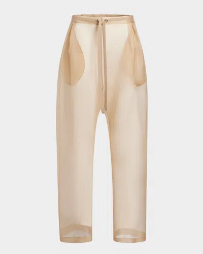 KHAITE TRENTON DRAWSTRING SHEER PANTS