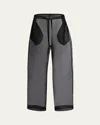 Khaite Trenton Silk Organza Sheer Pants In Black