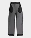 Khaite Trenton Silk Organza Sheer Pants In Black