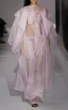 Khaite Trenton Organza Wide-leg Pants In Pink
