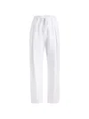 Khaite Trenton Drawstring Cotton Pants In White