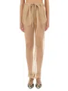 Khaite Trenton Pleated Silk-organza Tapered Pants