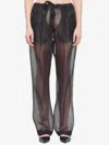 Khaite Trenton Silk Organza Sheer Pants In Black