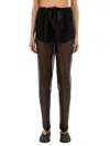 Khaite Trenton Silk Organza Sheer Pants In Black