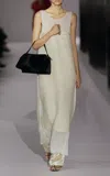 Khaite Trenton Shiny Viscose Satin Wide-leg Pants In White