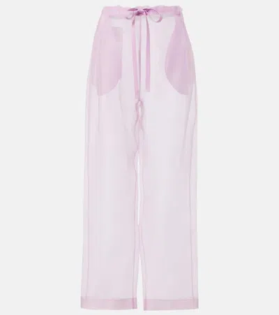 Khaite Trenton Silk-blend Organza Wide-leg Pants