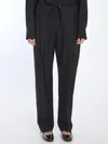 Khaite Black Trenton Trousers In Black