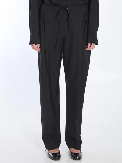 Khaite Black Trenton Trousers In 200 Black