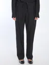 Khaite Black Trenton Trousers In Black