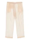 Khaite Trenton Pleated Silk-organza Tapered Pants In Neutrals
