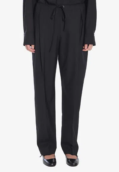 Khaite Black Trenton Trousers In 200 Black