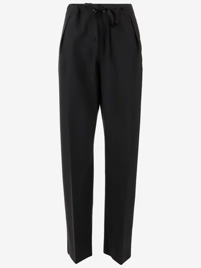 Khaite Black Trenton Trousers In 200 Black
