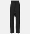 Khaite Rainer Microfille Wool Blend Pants In Black