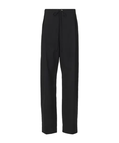 Khaite Trenton Wool Wide-leg Pants In Black