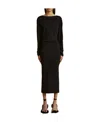 Khaite Trina Open-back Boat Neck Dress In Black