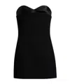 Khaite Strapless Black Top With Sweetheart Neckline In Black